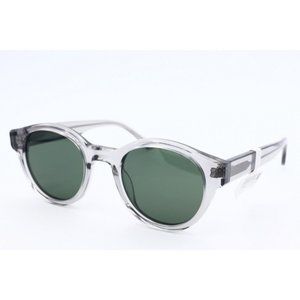 New Prodesign Denmark Cut 3 S 6525 Round Clear Sunglasses Green Lenses 48mm